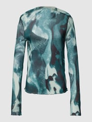 Longsleeve mit Allover-Muster Modell 'Esami' von BOSS Blau - 22