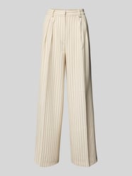 Wide Leg Stoffhose mit Bundfalten Modell 'Elaine' von LeGer by Lena Gercke Beige - 41