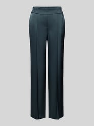 Straight leg stoffen broek met vaste persplooien van Marc Cain Groen - 24