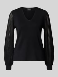 Regular Fit Pullover aus Viskose-Mix mit semitransparenten Ärmeln von s.Oliver BLACK LABEL - 2