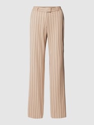 Stoffhose mit Streifenmuster von s.Oliver BLACK LABEL Beige - 31