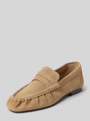 loafers van echt leer van Tamaris Beige - 33