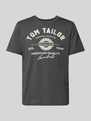 T-shirt o kroju regular fit z czystej bawełny z nadrukiem z logo od Tom Tailor - 16