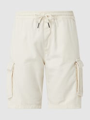 Regular Fit Cargoshorts mit elastischem Bund  von Tom Tailor Denim Weiß - 48