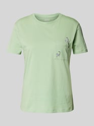 T-shirt met motiefstitching van Jake*s Casual Groen - 21