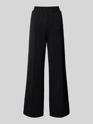 Wide Leg Sweatpants mit fixierten Bügelfalten von Christian Berg Woman Schwarz - 45