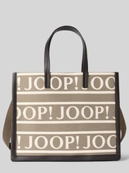 Shopper met all-over logostitching, model 'Aurelia' van JOOP! Beige - 7