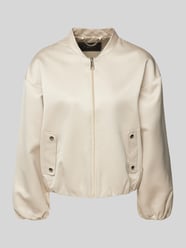 Oversized blouson met elastische zoom van s.Oliver BLACK LABEL Beige - 1