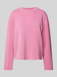 Oversized Sweatshirt mit geripptem Rundhalsausschnitt von Rich & Royal Rosa - 2