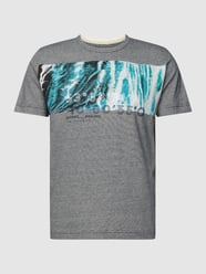 T-Shirt mit Statement-Print von Tom Tailor Blau - 34