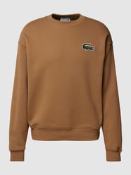 Bluza z wyhaftowanym logo od Lacoste Brązowy - 24