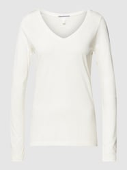 Sweatshirt met V-hals van QS by s.Oliver Wit - 11