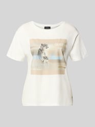 męski t-shirt o kroju regular fit z obszyciem z kamieni stras od monari - 23