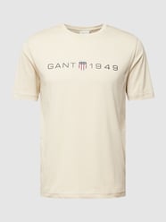 T-Shirt mit Label-Print von Gant Beige - 36