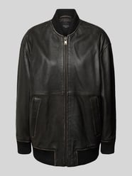 Loose Fit Lederjacke mit Reißverschluss Modell 'TATICCO' von Weekend Max Mara - 3