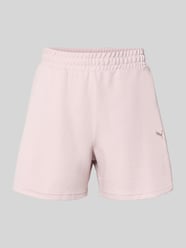 Loose Fit Sweatshorts aus Baumwoll-Mix Modell 'ESS ELEVATED' von PUMA Pink - 13