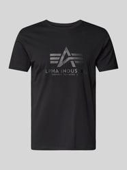 T-Shirt mit Label-Print von Alpha Industries Schwarz - 31