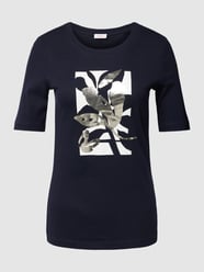 T-Shirt aus Baumwolle mit Motiv-Print von s.Oliver RED LABEL Blau - 17