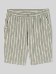 Szorty o kroju regular fit z mieszanki bawełny i lnu od Tom Tailor Denim - 38