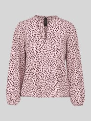 Loose Fit Bluse aus Polyester mit Punkte-Print von Marc Cain Pink - 5
