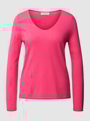 Strickpullover aus Kaschmir mit V-Ausschnitt von Christian Berg Woman Pink - 30