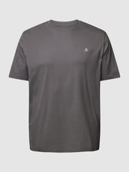 PLUS SIZE T-shirt met geribde ronde hals van Marc o' Polo Plus Grijs / zwart - 4