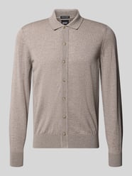 Strickjacke aus Wolle mit Hemdkragen von BOSS Beige - 35
