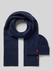 Schal und Mütze aus Wolle im Set mit Geschenkbox von Polo Ralph Lauren - 4
