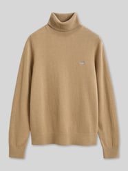 sweter z golfem o kroju regular fit z mieszanki wełny od GANT - 4