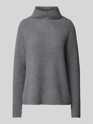 Gebreide pullover van kasjmier met opstaande kraag van (The Mercer) N.Y. Grijs / zwart - 6