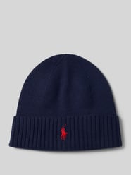 Beanie van wol met labelstitching van Polo Ralph Lauren - 3