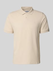 Regular Fit Poloshirt mit Strukturmuster Modell 'AUSTIN' von JACK & JONES Beige - 41