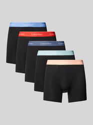 Bokserki z elastycznym paskiem z logo w zestawie 5 szt. od Calvin Klein Underwear - 9