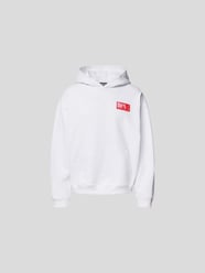 Oversized Hoodie mit Label-Patch von Diesel Weiß - 12