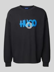 Sweatshirt mit Label-Print Modell 'Nimaylong' von Hugo Blue Schwarz - 19