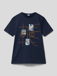 T-Shirt mit Motiv-Print von s.Oliver RED LABEL Blau / Türkis - 31
