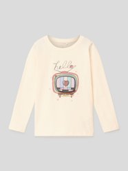 Shirt met lange mouwen en ronde hals, model 'LEELA' van Name It Wit - 47