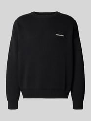 Oversized gebreide pullover met labelstitching van Pegador - 5