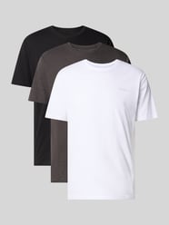 T-Shirt mit Logo-Schriftzug im 3er-Pack von Tom Tailor Beige - 1