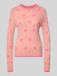 Sweter o kroju relaxed fit z dodatkiem wełny model ‘ISA’ od Essentiel Antwerp Fuksjowy - 40