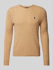 Pullover aus Kaschmir mit Logo-Stitching von Polo Ralph Lauren Braun - 43