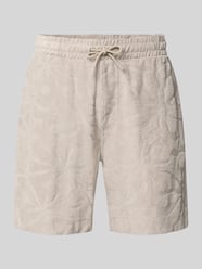 Regular Fit Sweatshorts aus Baumwoll-Mix Modell 'SE_FLOWER' von BOSS Orange Beige - 15