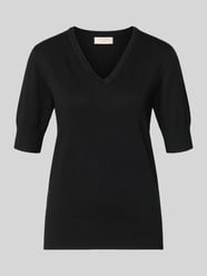 Gebreid shirt met V-hals model 'Katie' van FREE/QUENT - 5