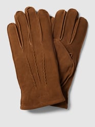 Lederhandschuhe mit Label-Prägung von Gant Braun - 34