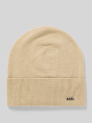 Beanie van een mix van scheerwol en kasjmier, model 'LARI' van BOSS Beige - 22