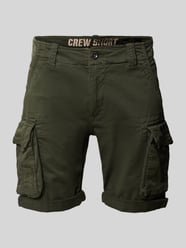 Szorty z kieszeniami cargo model 'CREW SHORT' od Alpha Industries - 1