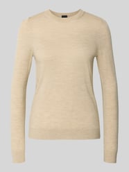 Regular Fit Strickpullover aus reiner Schurwolle Modell 'FERPINA' von BOSS Beige - 38
