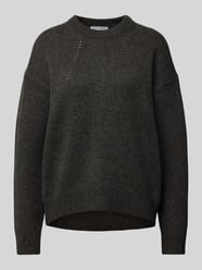 Gebreide pullover met extra brede schouders, model 'LIKHA' van Tiger Of Sweden Grijs / zwart - 23