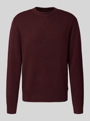 Gebreide pullover met ribboorden, model 'BLAMILANO' van Jack & Jones Premium Bordeaux - 24