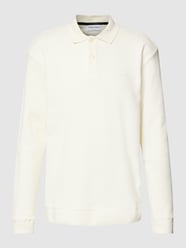 Poloshirt mit Strukturmuster Modell 'HONEYCOMB' von CK Calvin Klein Weiß - 18